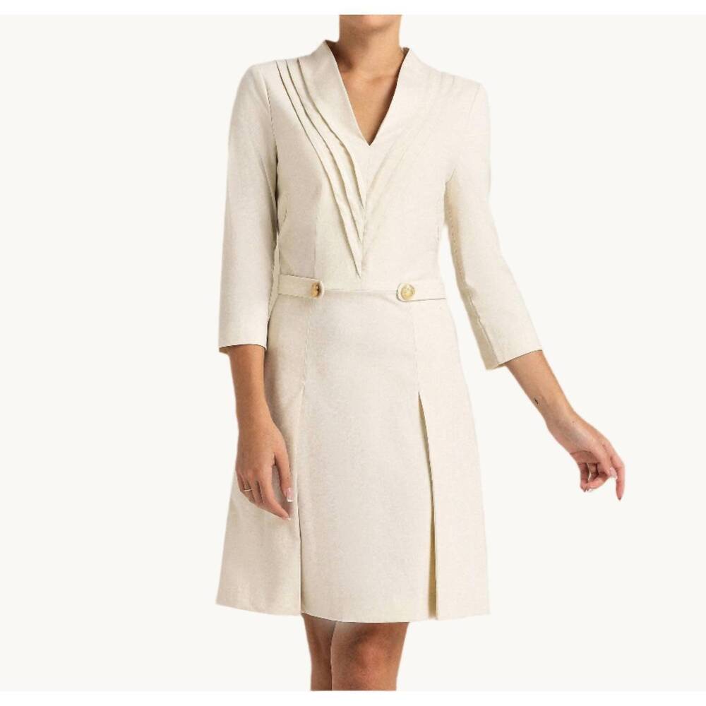 NEW TAVROVSKA v neck mini dress in milky white